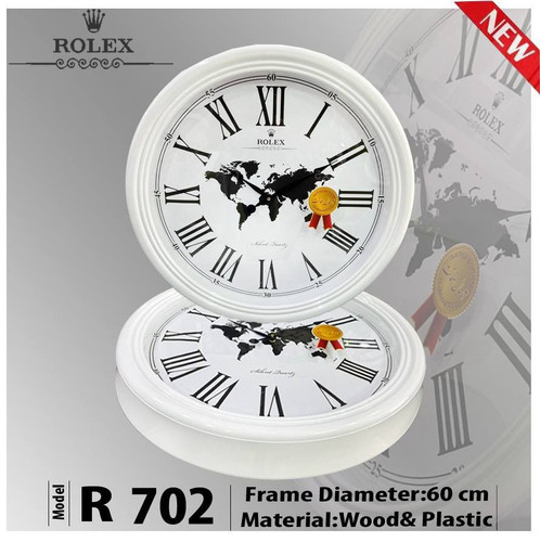 ساعت دیواری رولکس 702جدیدترین طرح صفحه بسیار شیک و زیبا ۳ سال گارانتی