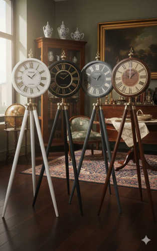 ساعت سه پایه ورسانا بسیار زیبا و فوق العاده زیبا آرامگرد و بی صدا در رنگهای متنوع